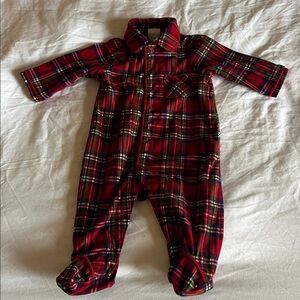 Little Me Red Plaid One Piece